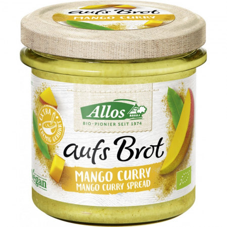 Pateu bio si creme vegetale - Crema tartinabila cu mango si curry, 140 g