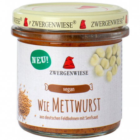 Pateu bio si creme vegetale - Crema tartinabila vegana bio Mettwurst fara gluten, 140 g