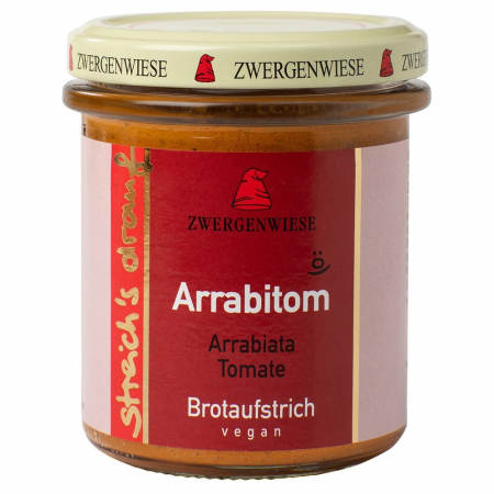 Pateu, sosuri si conserve - Crema tartinabila vegetala Arrabitom cu arrabiata si tomate, 160 g