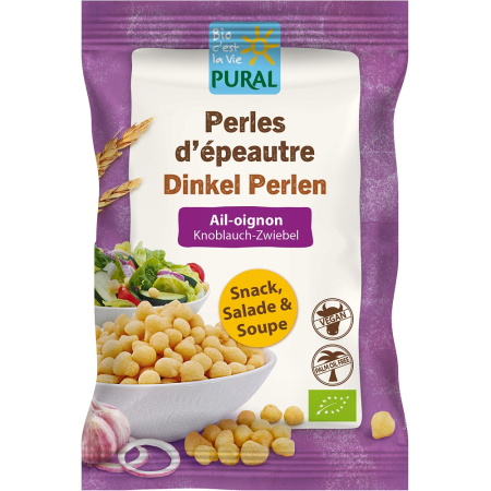 Alimente bio - Crutoane bio din spelta cu usturoi, 125 g