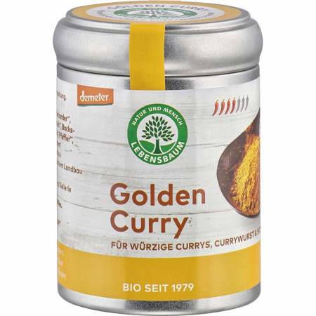 Condimente bio - Curry auriu pentru orez, legume si carne, 55 g