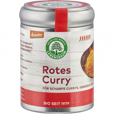 Condimente si supe bio - Curry rosu pentru orez, legume si carne bio, 55 g