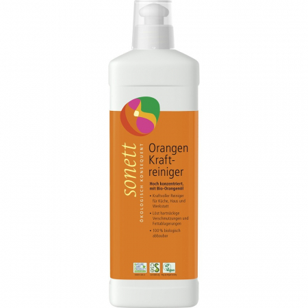 Curatare ecologica casa si bucatarie - Detergent ecologic universal concentrat cu ulei de portocale, 500 ml