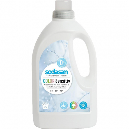 Detergenti ecologici - Detergent lichid bio pentru rufe colorate senzitiv, 1.5 L