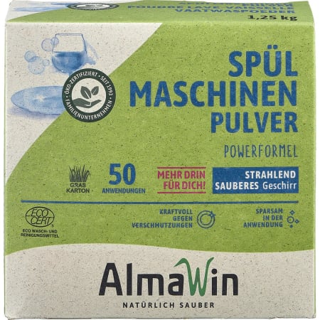 Detergenti bio de vase - Detergent pudra pentru masina de spalat vase, 1.25 kg