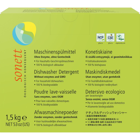 Detergenti ecologici - Detergent pudra pentru masina de spalat vase, 1.5 kg