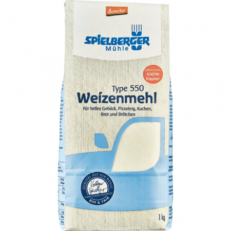 Faina de grau alba TIP 550 Demeter, 1 kg