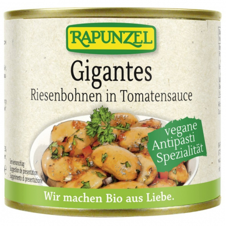 Legume bio in conserva - Fasole gigant in sos de rosii, 230 g