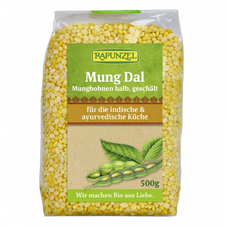 Legume bio - Fasole mung jumatati Mung Dal bio, 500 g