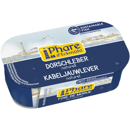 Alimente bio - Ficat de cod in ulei propriu, 121 g