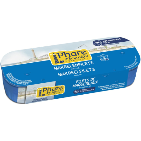 Alimente bio - File de macrou in suc propriu, 151 g