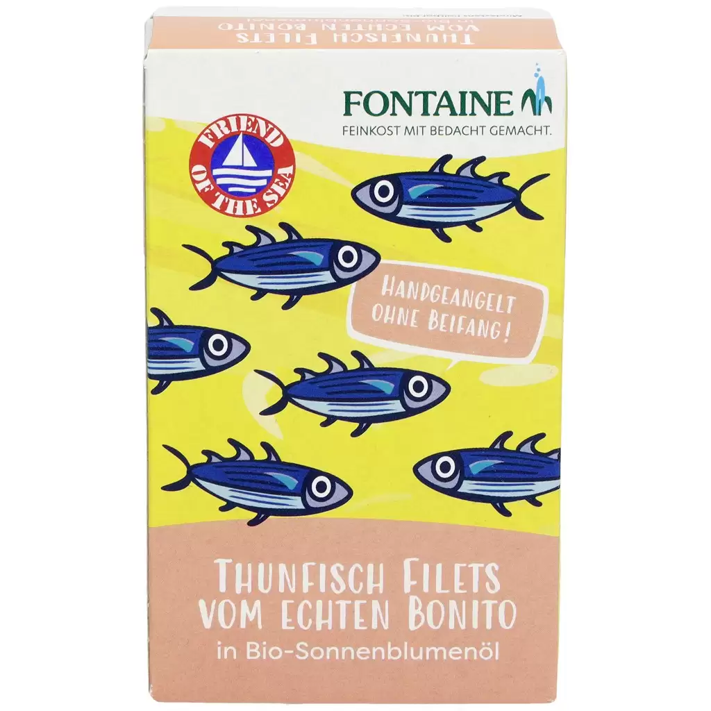 Conserve de peste bio - File de ton in ulei bio de floarea soarelui, 120 g