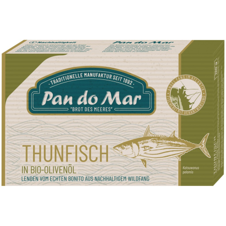 Conserve de peste bio - File de ton in ulei bio de masline, 120 g