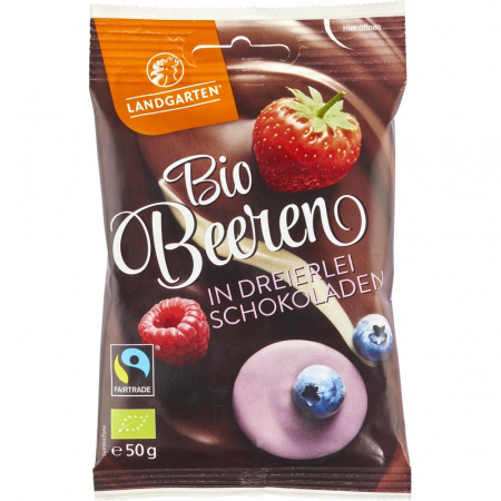 Fructe de padure bio liofilizate invelite in ciocolata, 50 g