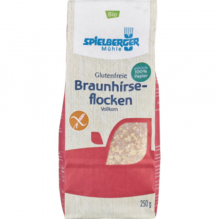 Cereale bio expandate - Fulgi bio din mei maro fara gluten, 250 g