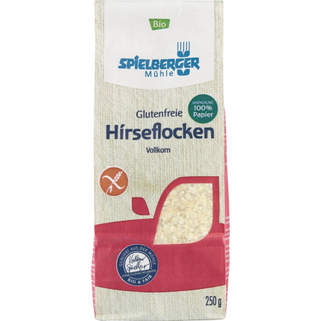 Fulgi din cereale bio - Fulgi de mei bio integrali FARA GLUTEN, 250 g
