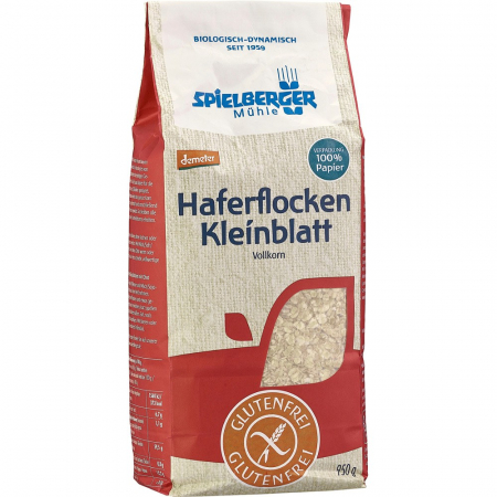 Alimente bio - Fulgi mici de ovaz bio integrali fara gluten Demeter, 950 g