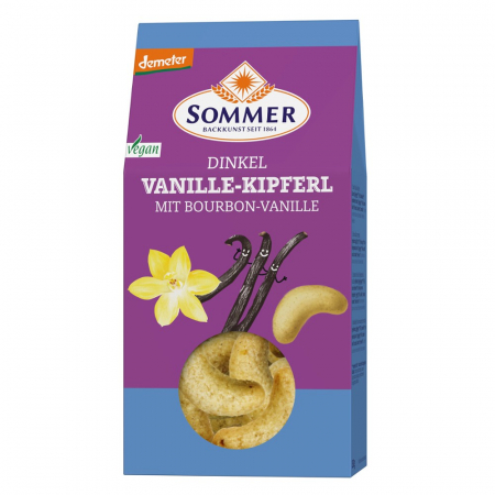 Biscuiti bio vegani cu spelta si vanilie, Demeter, 150 g