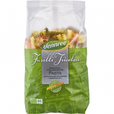 Paste bio din grau - Fusilli tricolore ecologice, 500 g