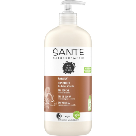 Cosmetice ecologice - Gel de dus cu cocos bio si vanilie, 500 ml