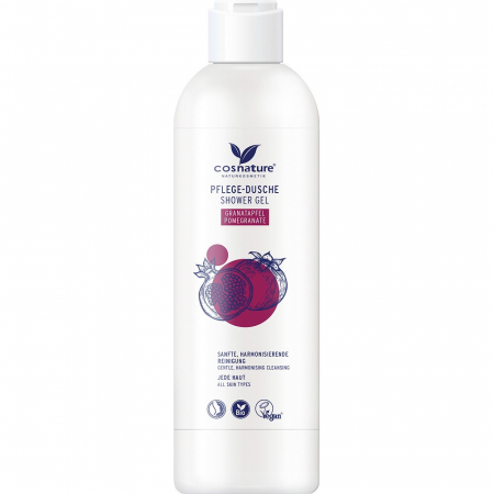 Cosmetice ecologice - Gel de dus pentru ingrijire cu ulei de rodie bio, 250 ml