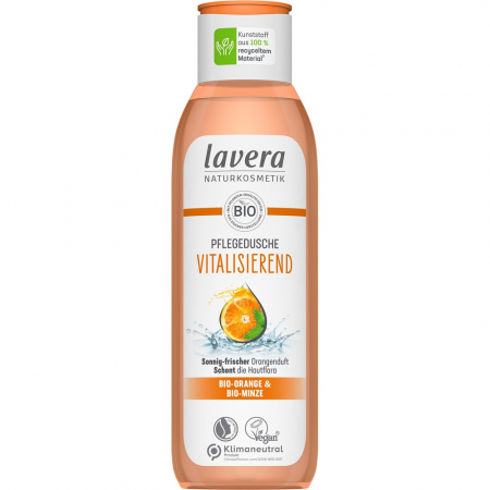 Cosmetice ecologice - Gel de dus revitalizant cu portocala si menta bio, 250 ml