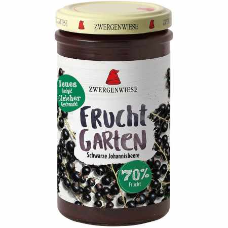 Gemuri si dulceata bio - Gem de coacaze negre FARA ZAHAR indulcit cu nectar de agave, 225 g
