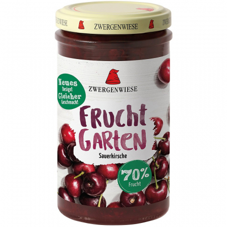 Gemuri si dulceata bio - Gem  FARA ZAHAR de visine BIO indulcit cu nectar de agave, 225 g