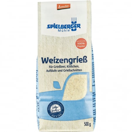 Faina bio si gris - Gris de grau bio Demeter, 500 g