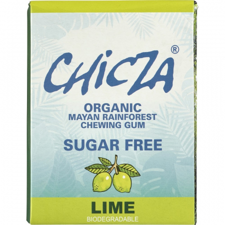 Guma de mestecat bio - Guma de mestecat cu lime bio FARA ZAHAR, 30 g