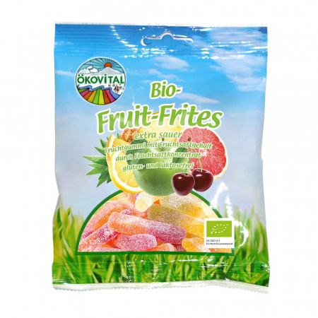 Jeleuri bio - Jeleuri acrisoare din fructe, fara lactoza si gluten, 80 g
