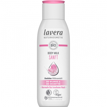 Ingrijirea corpului - Lapte de corp cu trandafir salbatic si unt de shea bio, 200 ml