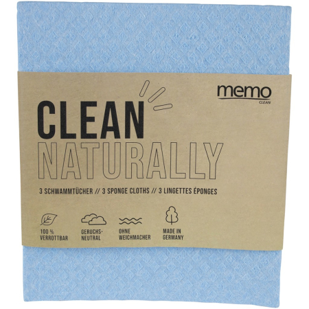 Accesorii casa si bucatarie - Lavete biodegradabile naturale 17x19.5 cm, 3 buc