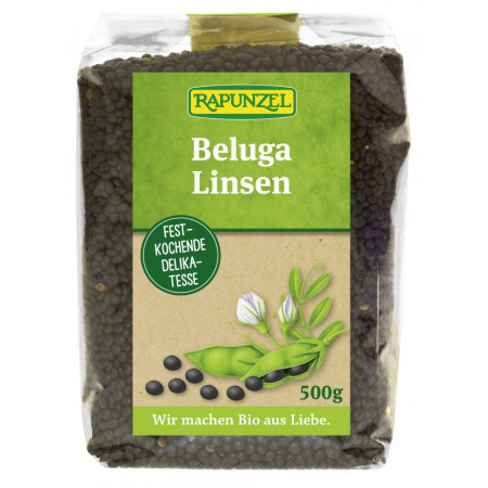 Legume bio - Linte Beluga bio neagră mică, 500 g