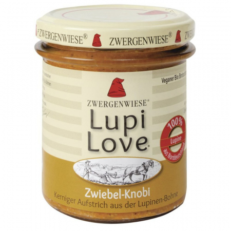 Pateu, sosuri si conserve - Lupi Love crema tartinabila din lupin cu ceapa si usturoi, 165 g