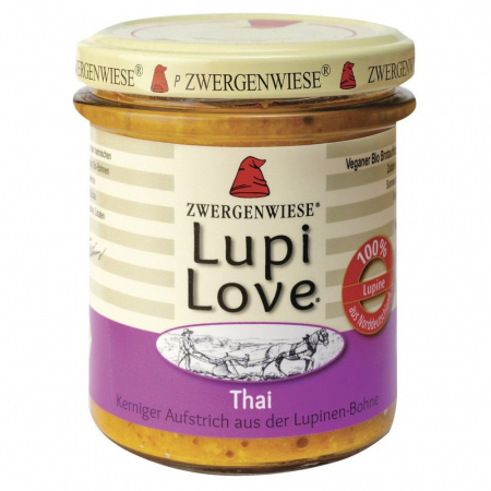 Pateu, sosuri si conserve - Lupi Love crema tartinabila din lupin - Thai, 165 g