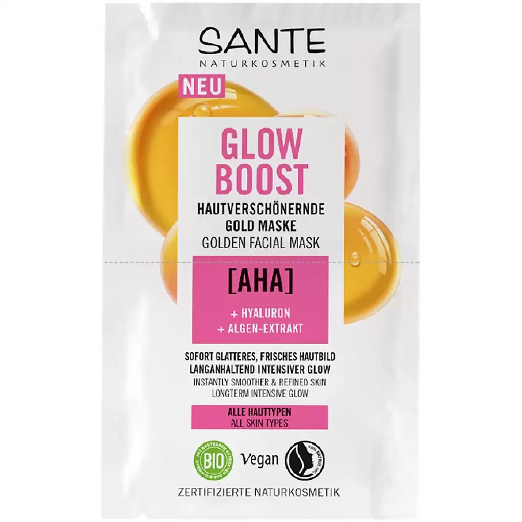 Ingrijirea fetei si buzelor - Masca Glow Boost cu acid hialuronic si extract de alge, 2 bucati, 2 ml