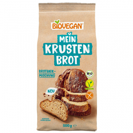 Mixuri bio si blaturi - Mix de faina bio pentru paine cu crusta fara gluten, 500 g