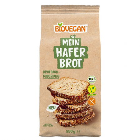 Mixuri bio si blaturi - Mix de faina pentru paine de ovaz fara gluten, 550 g