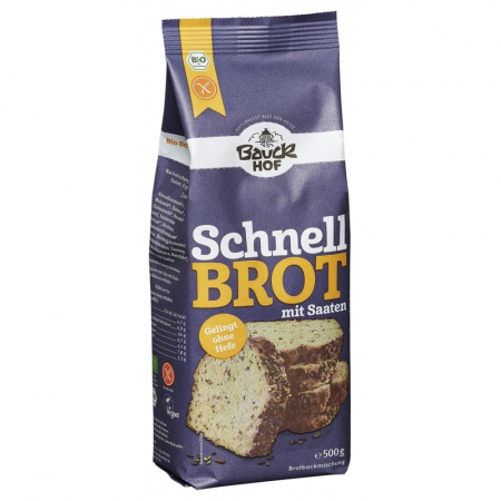 Mixuri bio si blaturi - Mix de faina pentru paine rapida cu seminte fara gluten, 500 g