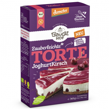 Mixuri bio si blaturi - Mix pentru tort bio cu iaurt si cirese fara gluten, 365 g