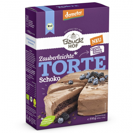 Mixuri bio si blaturi - Mix pentru tort cu ciocolata, Demeter, 510 g