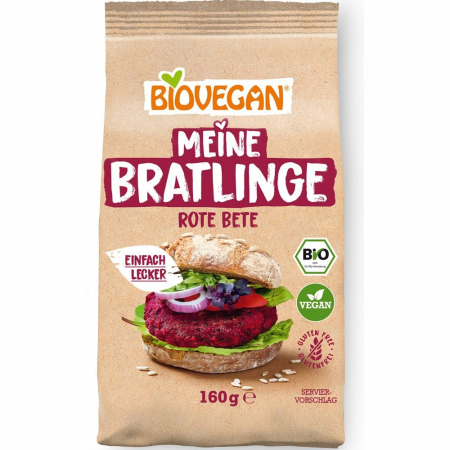 Mixuri bio si blaturi - Mix vegan pentru burger cu sfecla rosie fara gluten, 160 g