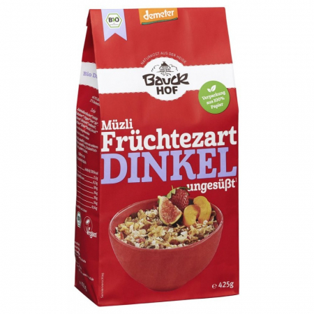 Musli bio - Musli de spelta cu fructe neindulcit, 425 g