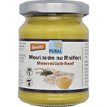 Mustar bio - Mustar bio cu hrean, 125 ml
