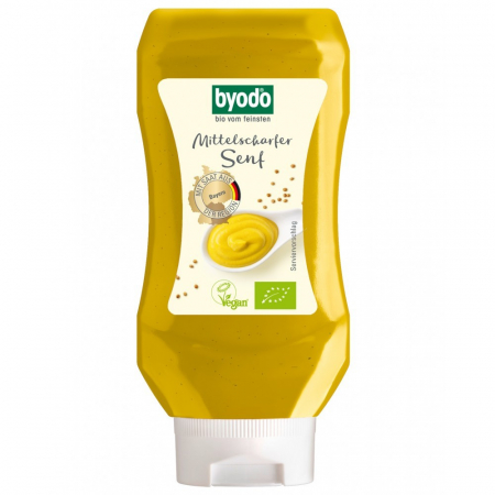 Mustar bio - Mustar bio usor picant la flacon, 300 ml