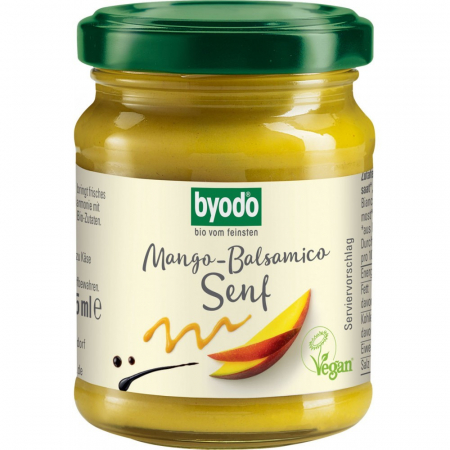 Mustar bio - Mustar cu mango si otet balsamic fara gluten, 125 ml