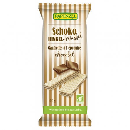 Biscuiti si napolitane bio - Napolitana bio cu ciocolată, 100 g