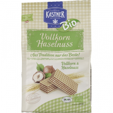 Biscuiti si napolitane bio - Napolitane din faina integrala cu crema de alune, 175 g