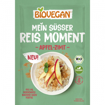 Ingrediente bio pentru copt - Orez desert bio cu mar si scorțisoara, fara gluten, 58 g